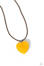 Load image into Gallery viewer, Serene Sweetheart - Yellow (Heart) Necklace
