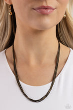 Load image into Gallery viewer, Salvaging Sass - Black (Gunmetal and Gold) Necklace
