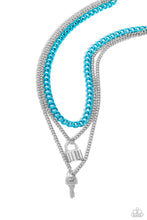 Load image into Gallery viewer, Locked Labor - Blue Necklace
