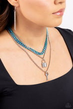 Load image into Gallery viewer, Locked Labor - Blue Necklace
