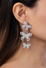 Load image into Gallery viewer, Fluttering Finale - White (Butterfly) Iridescent Earring
