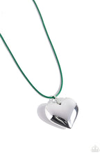 Load image into Gallery viewer, Devoted Daze - Green (Heart) Necklace
