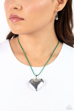 Load image into Gallery viewer, Devoted Daze - Green (Heart) Necklace
