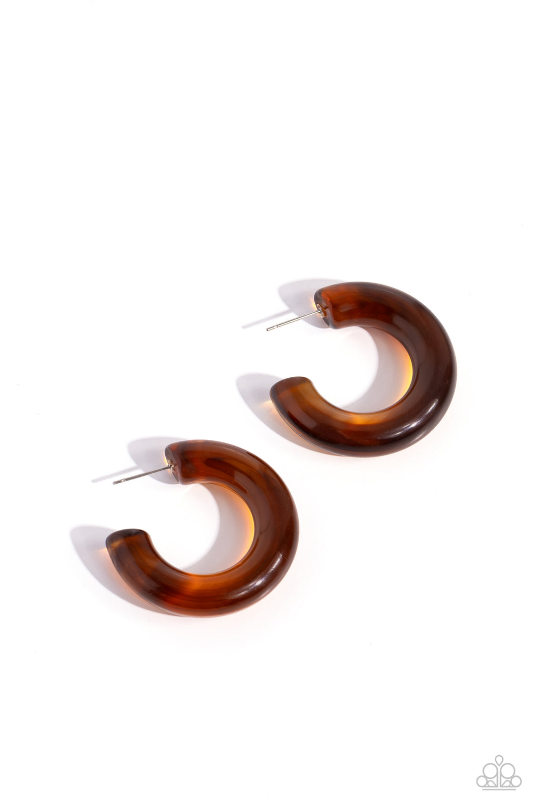 Glassy GAZE - Brown Hoop Earring