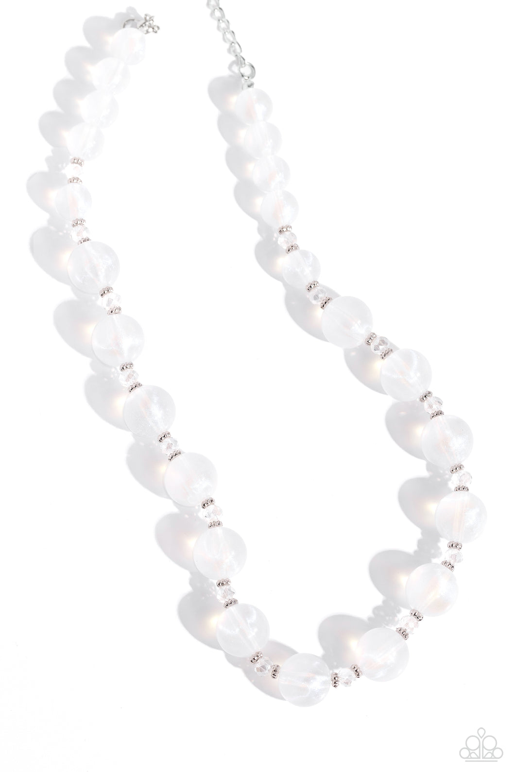 Timelessly Tantalizing - White (Opalescent Bead) Necklace