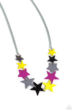 Load image into Gallery viewer, Starstruck Season - Black Necklace  (Stars)
