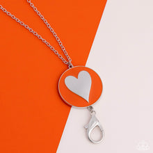 Load image into Gallery viewer, True to Your Heart - Orange (Heart) Lanyard Necklace
