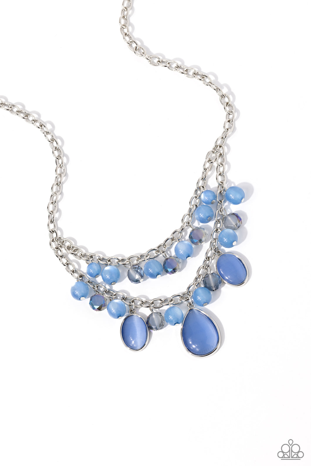 Dewy Disposition - Blue (Cat's Eye Stone) Necklace