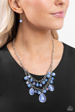 Load image into Gallery viewer, Dewy Disposition - Blue (Cat&#39;s Eye Stone) Necklace
