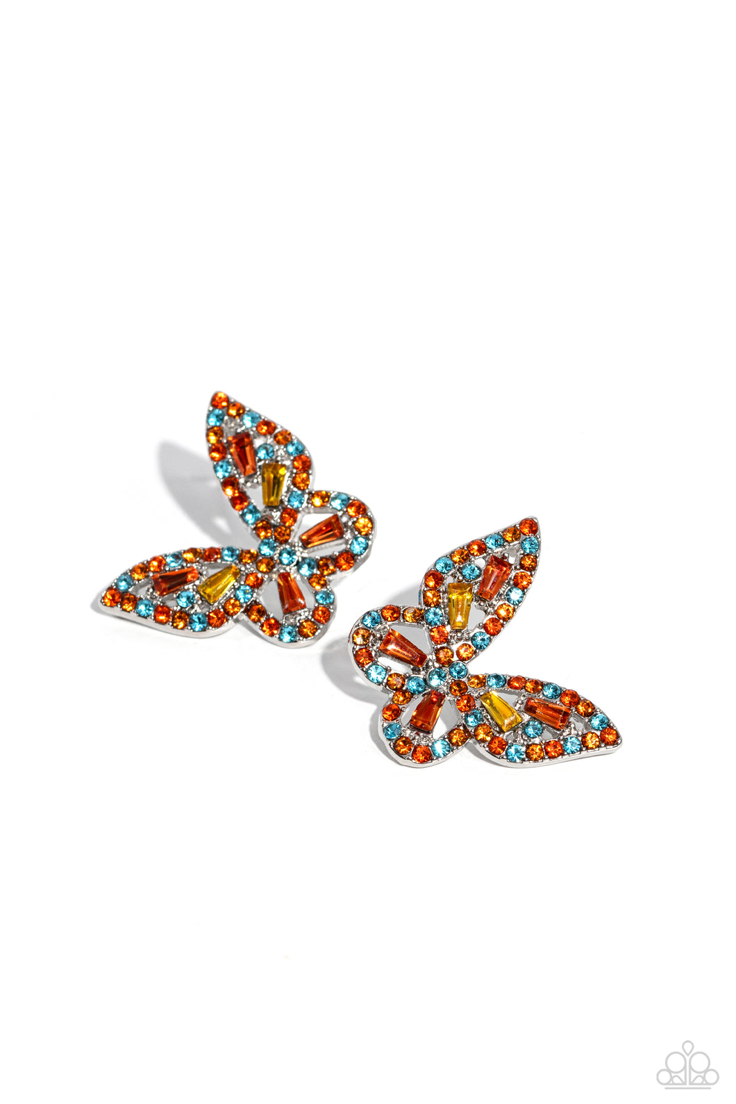 Tilted Takeoff - Orange (Butterfly) Earring
