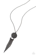Load image into Gallery viewer, Tassel Tenure - Black (Gunmetal) Necklace
