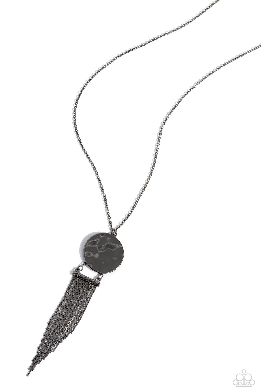 Tassel Tenure - Black (Gunmetal) Necklace