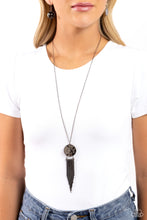 Load image into Gallery viewer, Tassel Tenure - Black (Gunmetal) Necklace
