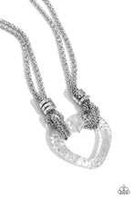 Load image into Gallery viewer, Lead with Your Heart - Silver (Acrylic Heart) Necklace
