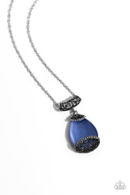 Load image into Gallery viewer, Hypnotic Headliner - Blue (Cat&#39;s Eye Teardrop) Necklace
