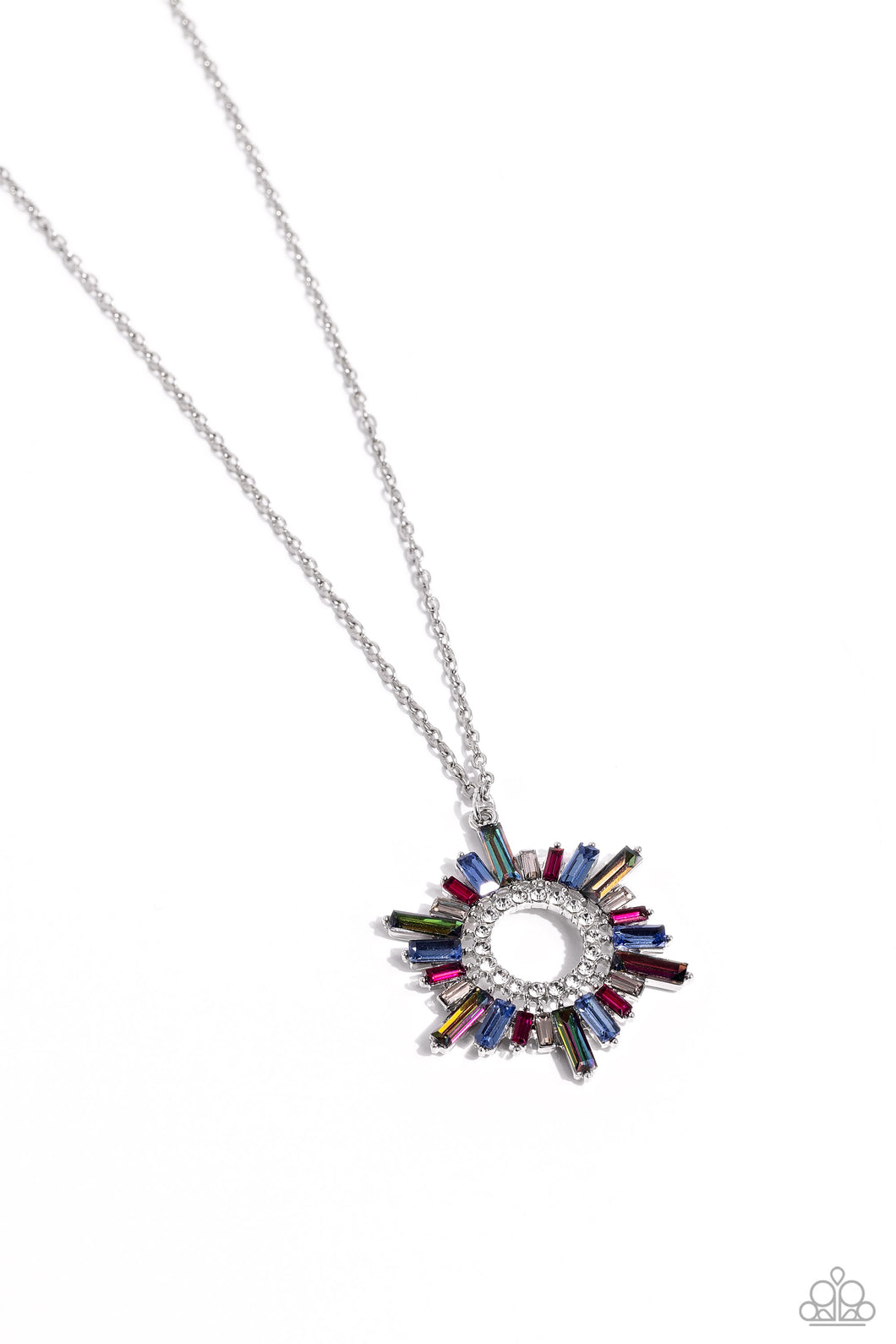 Enigmatic Edge - Multi (MultiColored Emerald-Cut Gem) Necklace