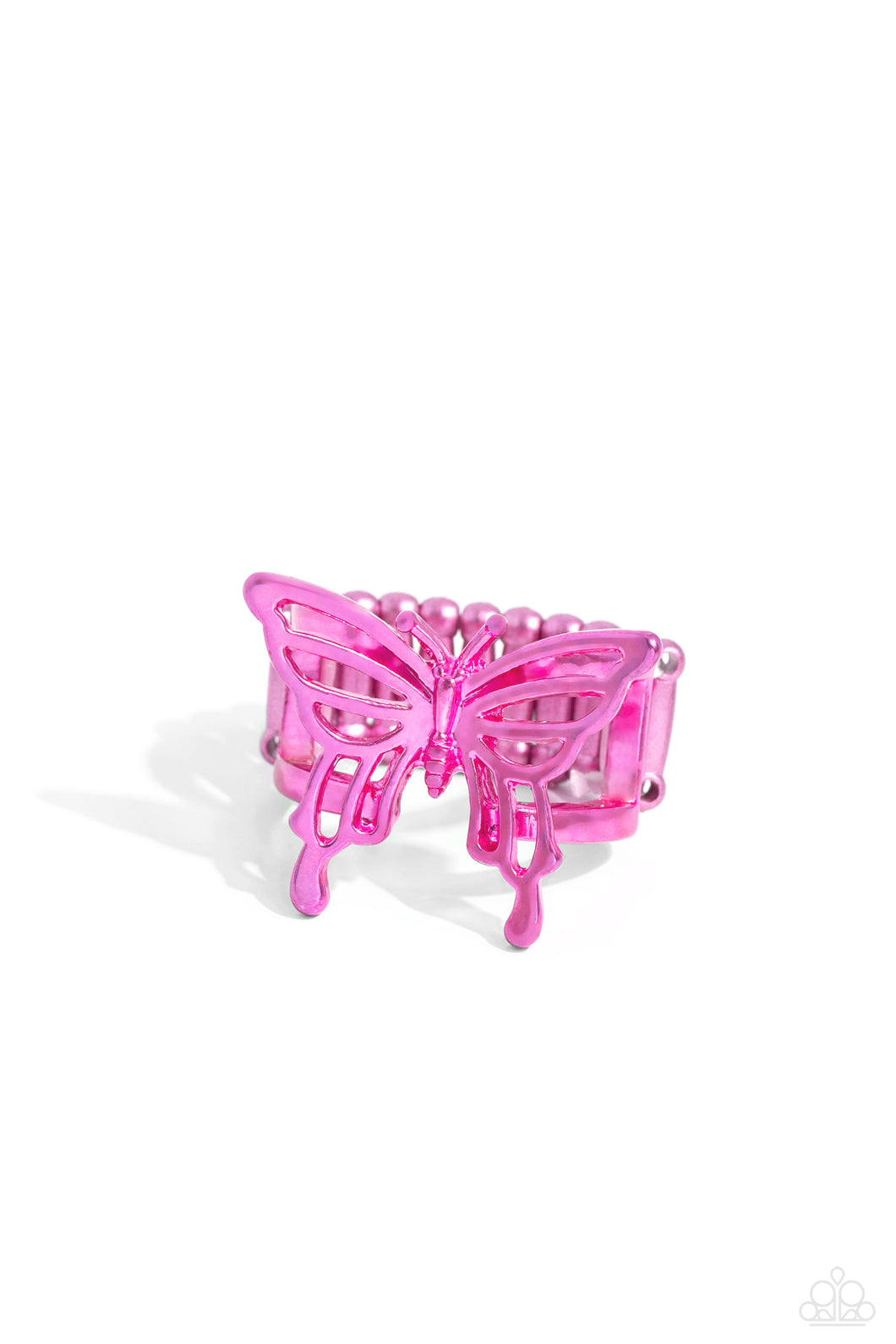 Playfully Polished - Pink (Butterfly) Ring