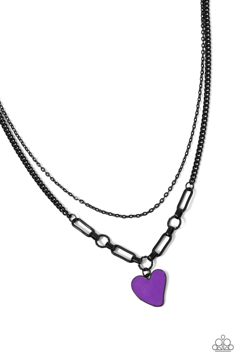 Carefree Confidence - Purple (Heart) Necklace