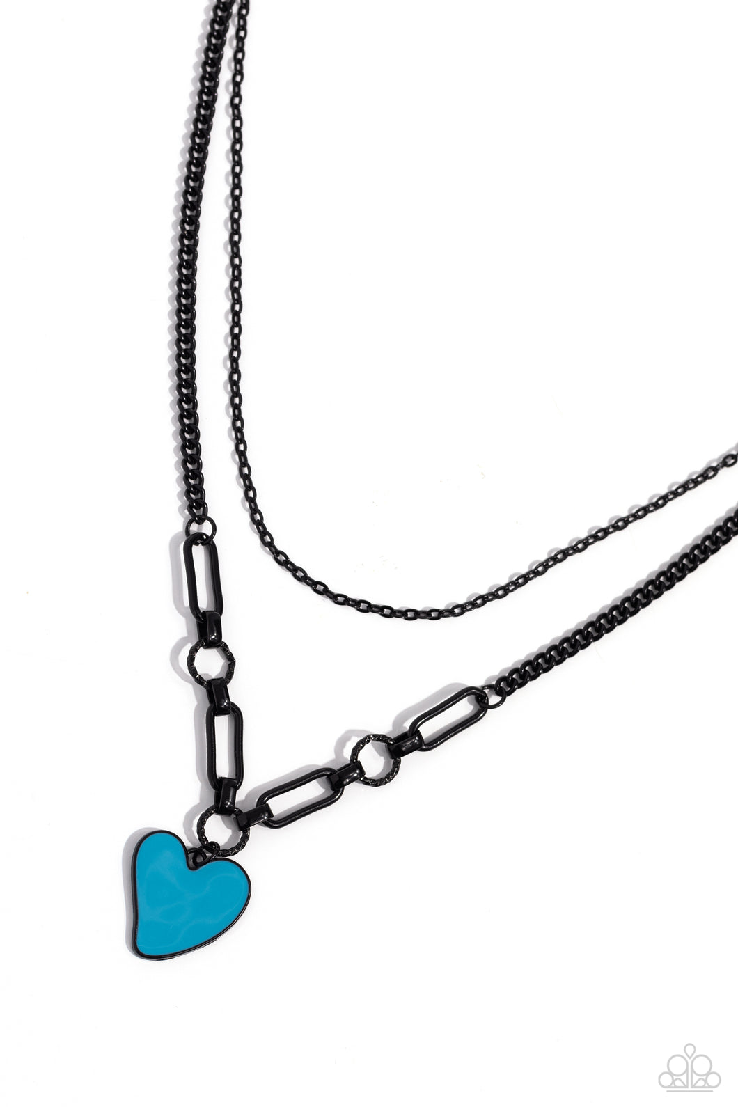 Carefree Confidence - Blue (Heart) Necklace