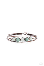 Load image into Gallery viewer, Suspended Symmetry - Copper (Light Blue Stone) Bracelet
