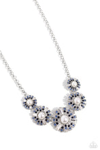 Load image into Gallery viewer, Gatsby Gallery - Blue (Rhinestone) Pearl Center Necklace
