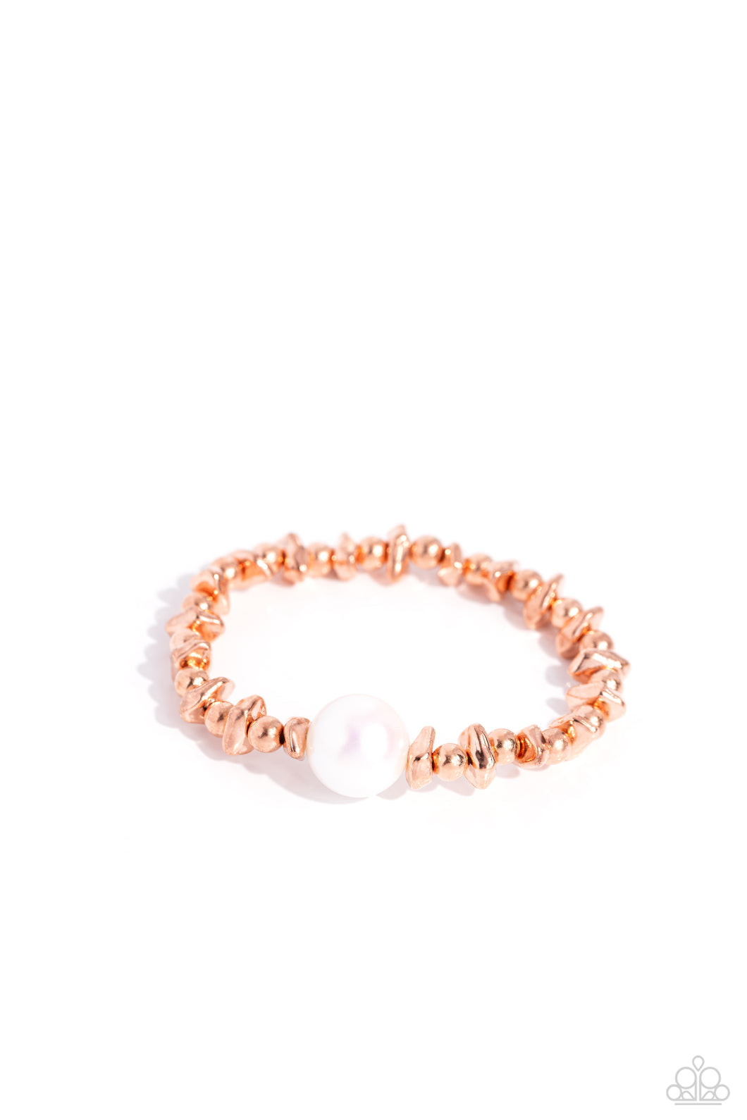 Chiseled Class - Copper (Shiny/Penny) Pearl Bracelet
