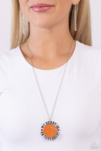 Load image into Gallery viewer, Courting Courtside - Orange (Basketball Pendant) Necklace
