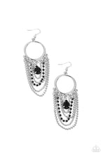 Load image into Gallery viewer, Cascading Clash - Black Earring
