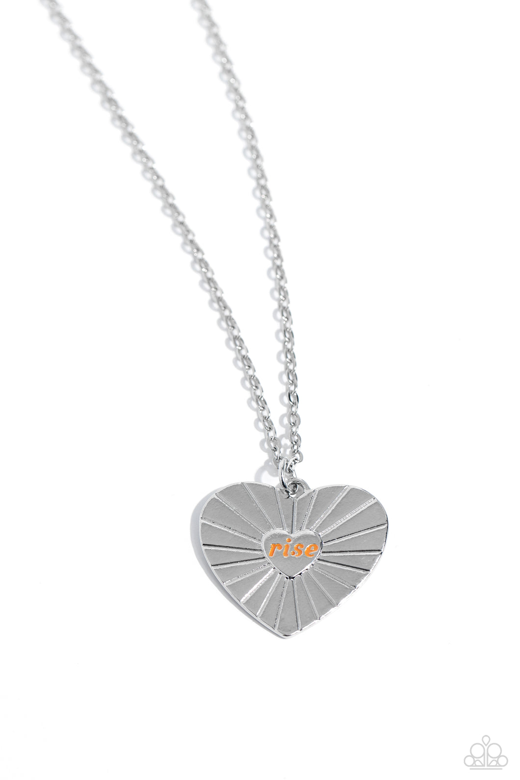 Elevated Embrace - Orange (Heart) Necklace