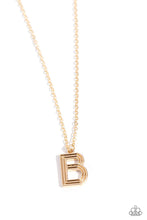 Load image into Gallery viewer, Leave Your Initials - Gold - B Necklace
