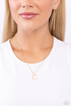 Load image into Gallery viewer, Leave Your Initials - Gold - C Necklace
