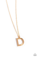 Load image into Gallery viewer, Leave Your Initials - Gold - D Necklace
