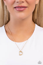 Load image into Gallery viewer, Leave Your Initials - Gold - D Necklace
