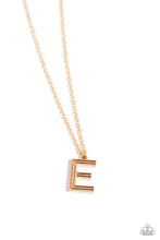 Load image into Gallery viewer, Leave Your Initials - Gold - E Necklace
