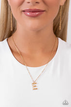 Load image into Gallery viewer, Leave Your Initials - Gold - E Necklace
