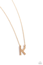 Load image into Gallery viewer, Leave Your Initials - Gold - K Necklace
