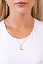 Load image into Gallery viewer, Leave Your Initials - Gold - L Necklace
