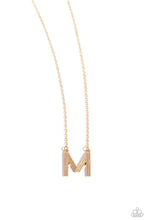 Load image into Gallery viewer, Leave Your Initials - Gold - M Necklace
