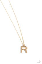 Load image into Gallery viewer, Leave Your Initials - Gold - R Necklace
