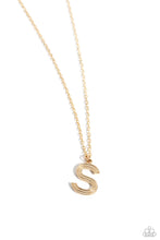 Load image into Gallery viewer, Leave Your Initials - Gold - S Necklace
