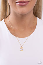 Load image into Gallery viewer, Leave Your Initials - Gold - S Necklace
