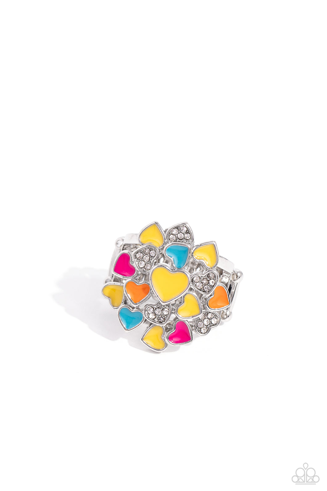 Gimme Some Lovin - Yellow (Multi Heart) Ring