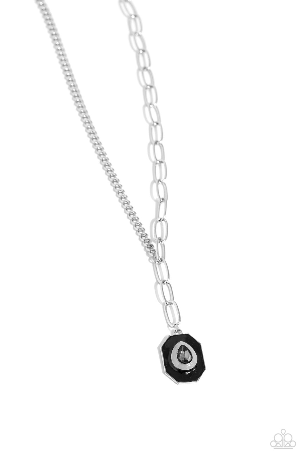 Hexagonal Hallmark - Silver (Ultimate Gray) Necklace