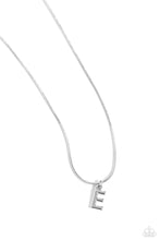 Load image into Gallery viewer, Seize the Initial - Silver - E Necklace
