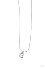 Load image into Gallery viewer, Seize the Initial - Silver - G Necklace
