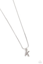 Load image into Gallery viewer, Seize the Initial - Silver - K Necklace
