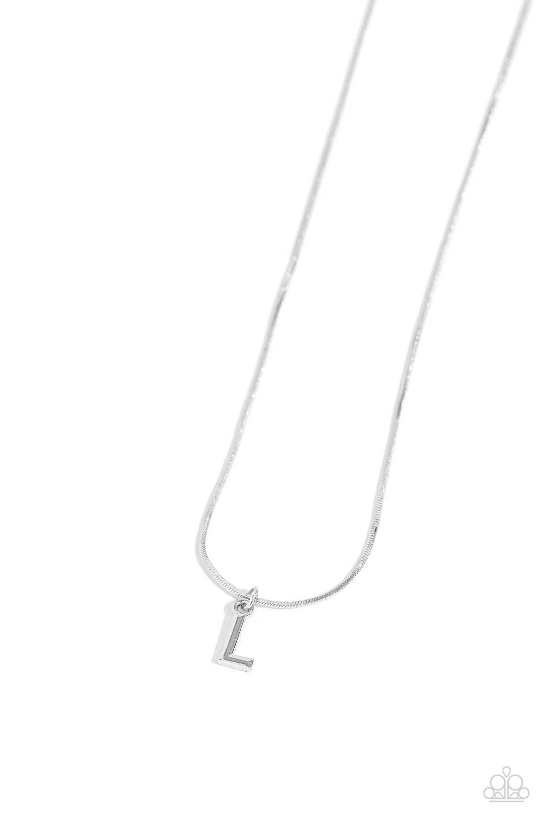 Seize the Initial - Silver - L Necklace