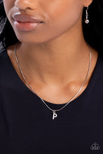 Load image into Gallery viewer, Seize the Initial - Silver - P Necklace
