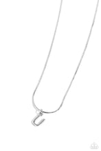 Load image into Gallery viewer, Seize the Initial - Silver - U Necklace
