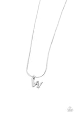 Load image into Gallery viewer, Seize the Initial - Silver - W Necklace
